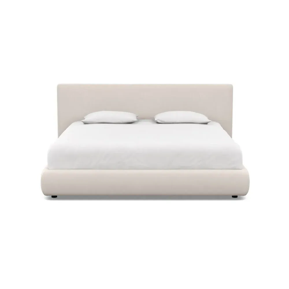Super King Bed with Storage - Cream, Fabric