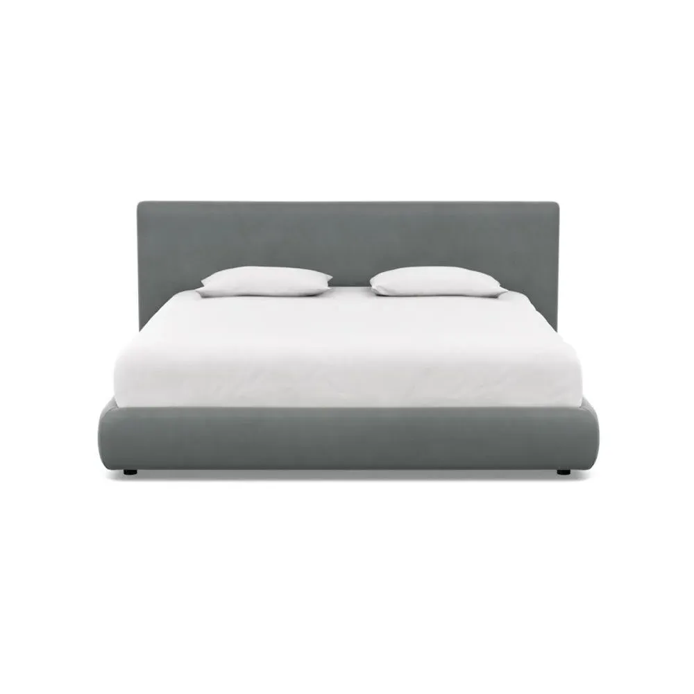 Super King Bed with Storage - Grey, Velvet