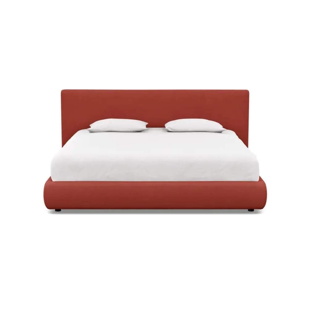 Super King Bed with Storage - Red, Fabric