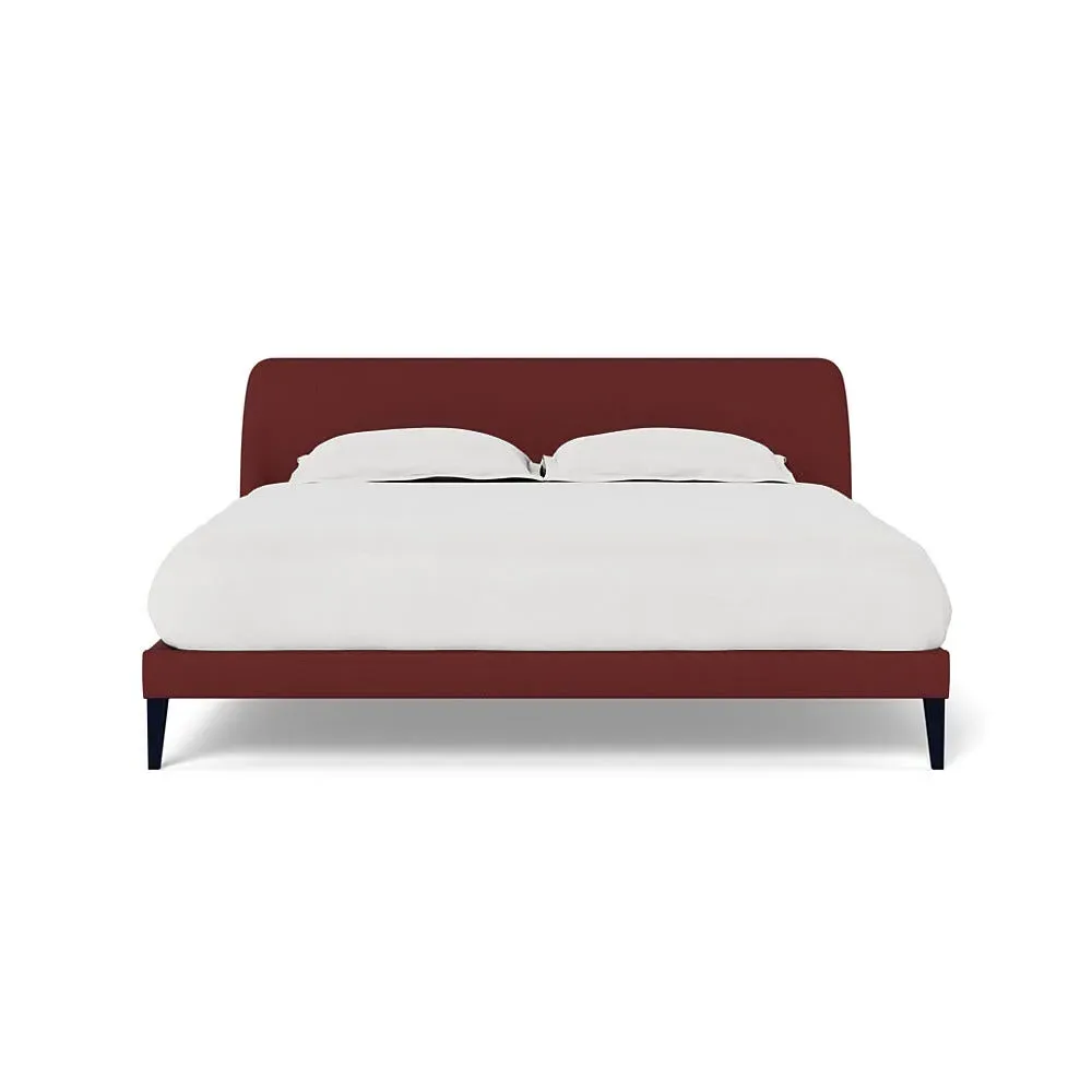 Super King Bedstead - Red, Linen-Cotton