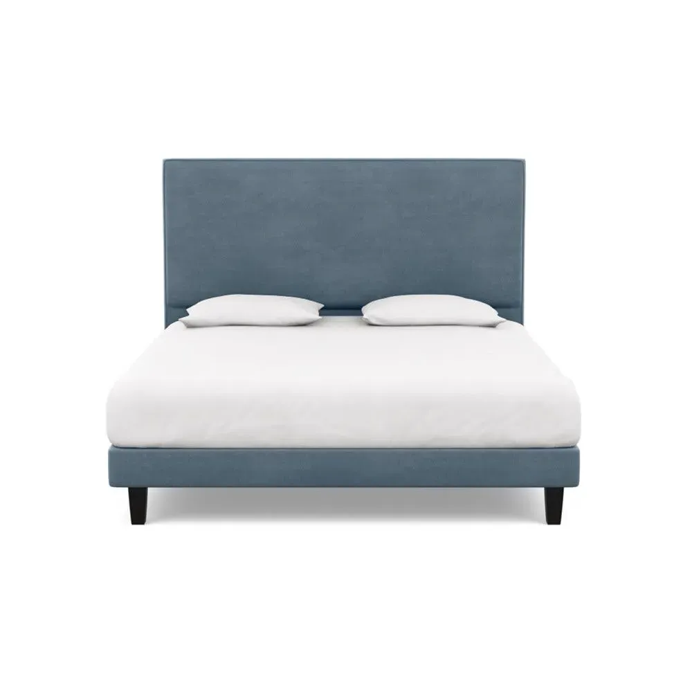 Super King Divan Base - Blue, Linen-Cotton