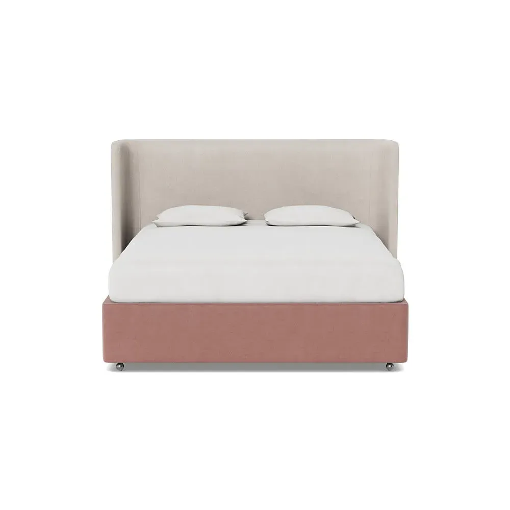 Super King Divan Base - Pink, Velvet