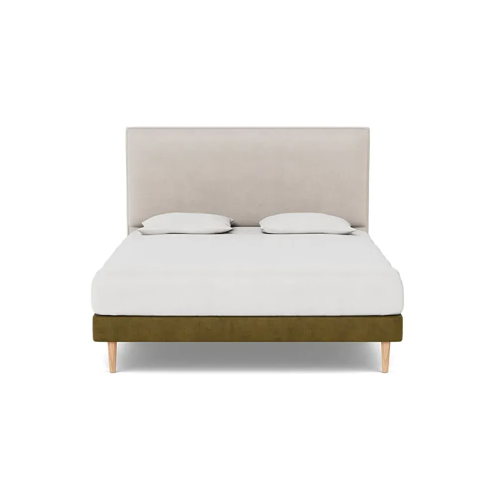 Super King Divan Base with Stem Feet - Green
