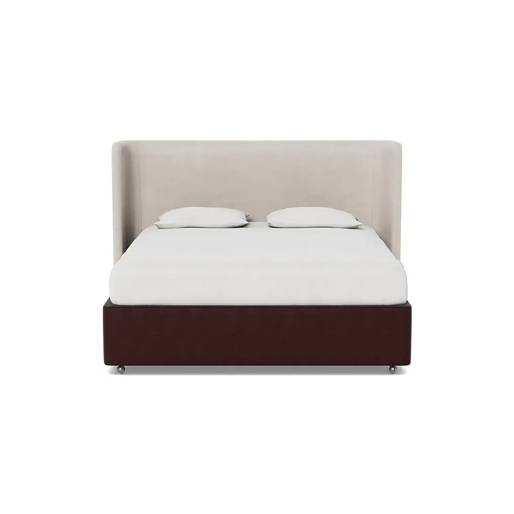 Super King Divan Base with Storage - Brown, Velvet