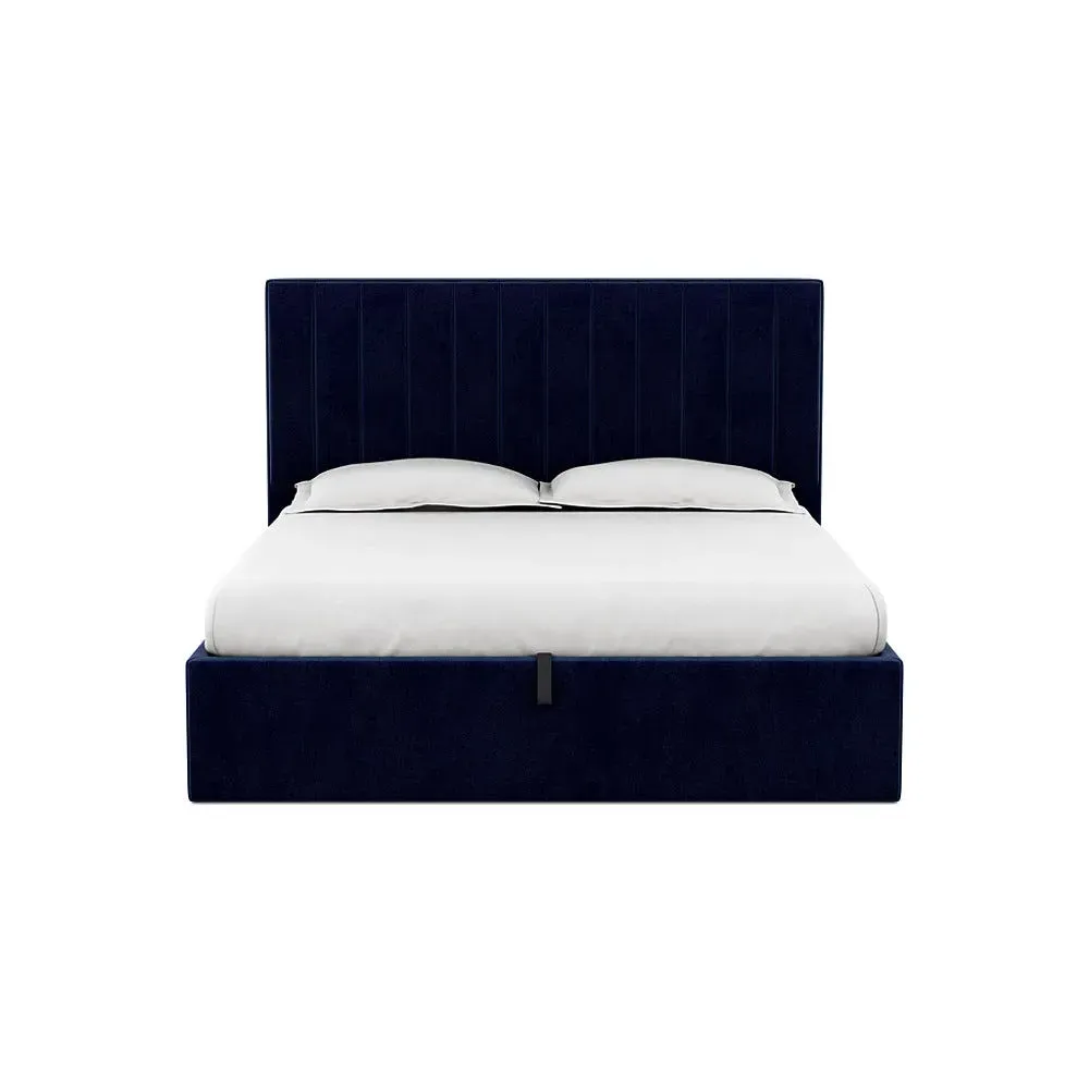 Super King Headboard - Blue, Velvet image