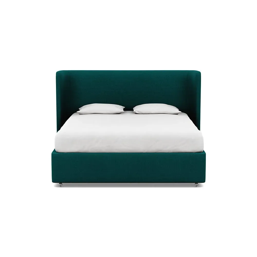 Super King Headboard - Green, Brushed Cotton