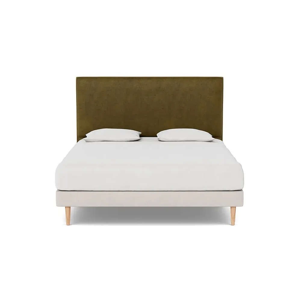 Super King Headboard - Green, Velvet