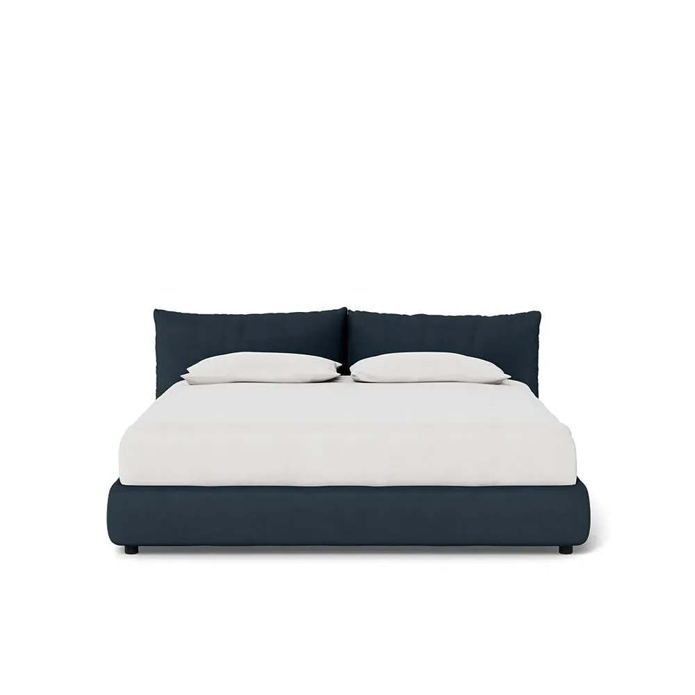Super King Pillow Storage Bed - Blue, Cotton