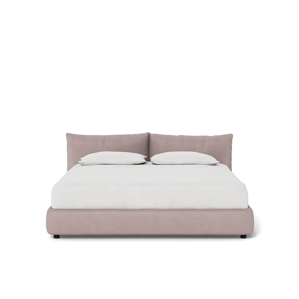 Super King Pillow Storage Bed - Pink, Cotton
