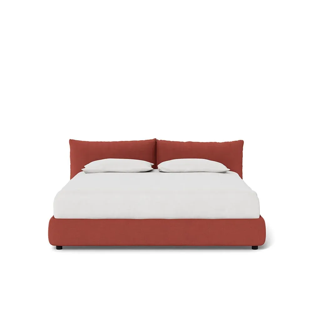Super King Pillow Storage Bed - Rust, Fabric
