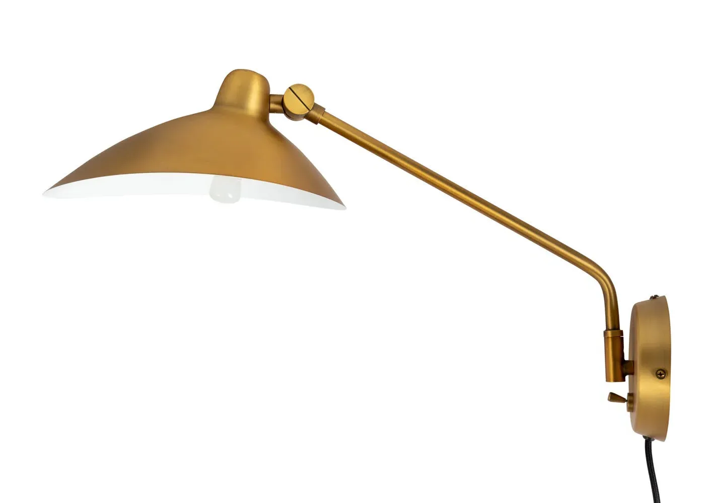 Swing Arm Wall Light - Gold, Metal