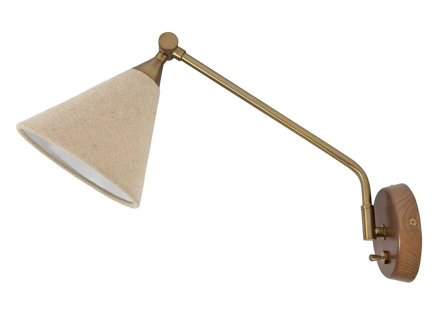 Swing Arm Wall Light - Natural, Walnut image