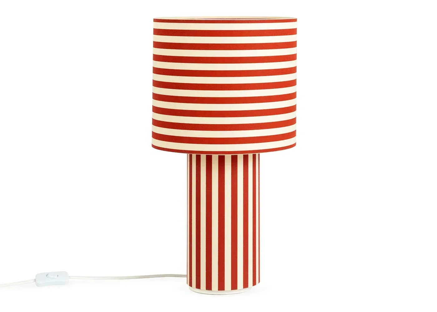 Table Lamp - Red, Fabric