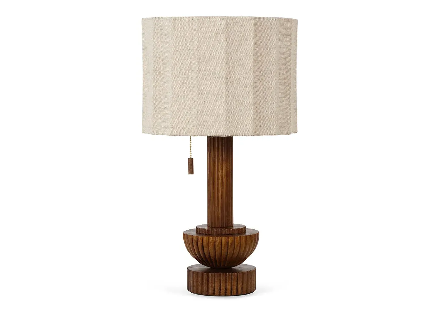 Table Lamp with Walnut Finish - Dark Wood image