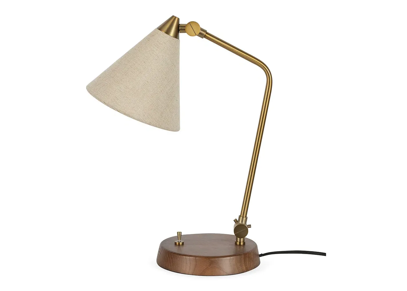 Table Lamp with Walnut Finish - Natural image