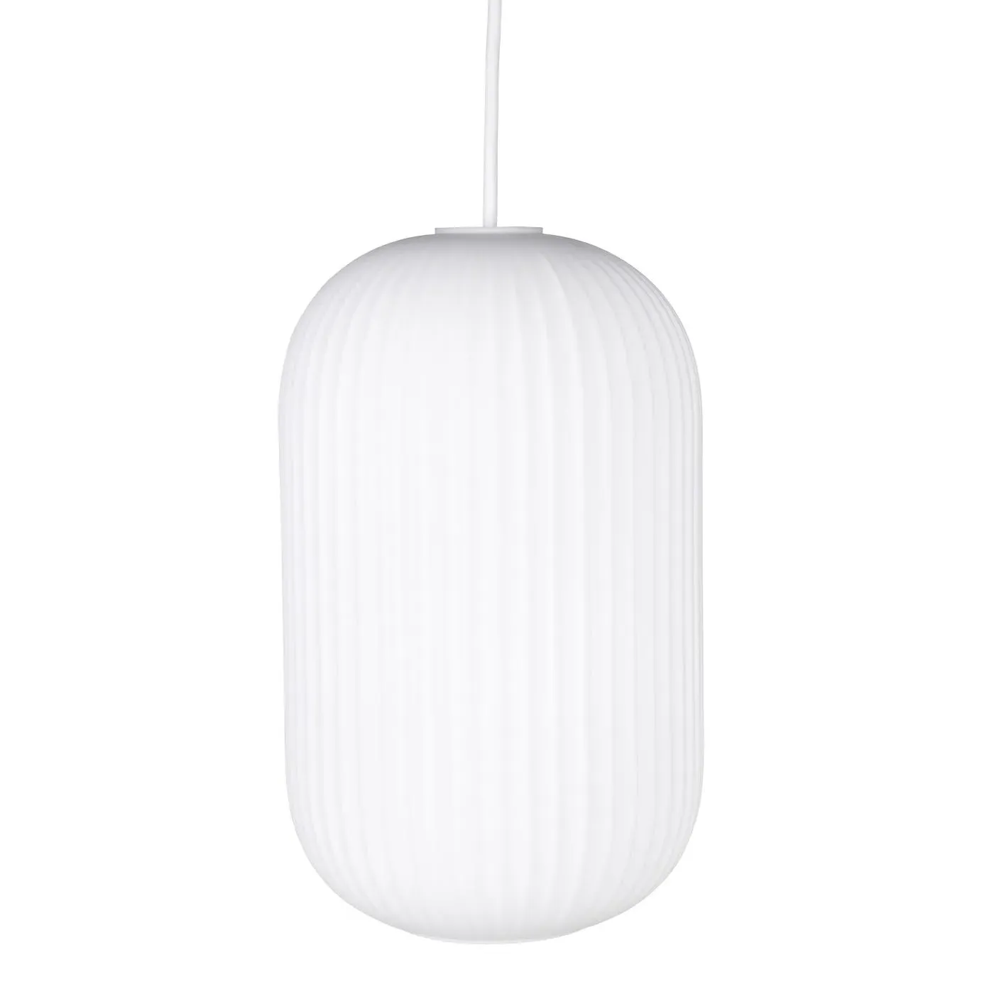 Tall Pendant Lantern - White, Glass