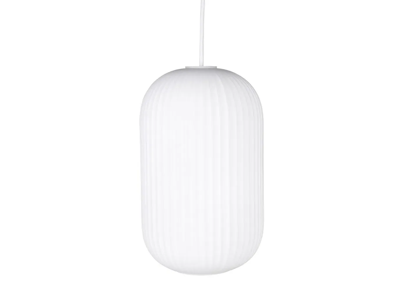 Tall Pendant Lantern - White, Glass