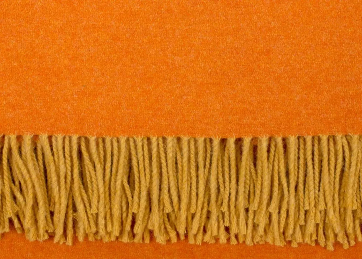 Two Tone Merino Throw - Orange, Wool
