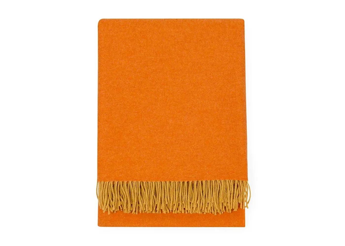 Two Tone Merino Throw - Orange, Wool image