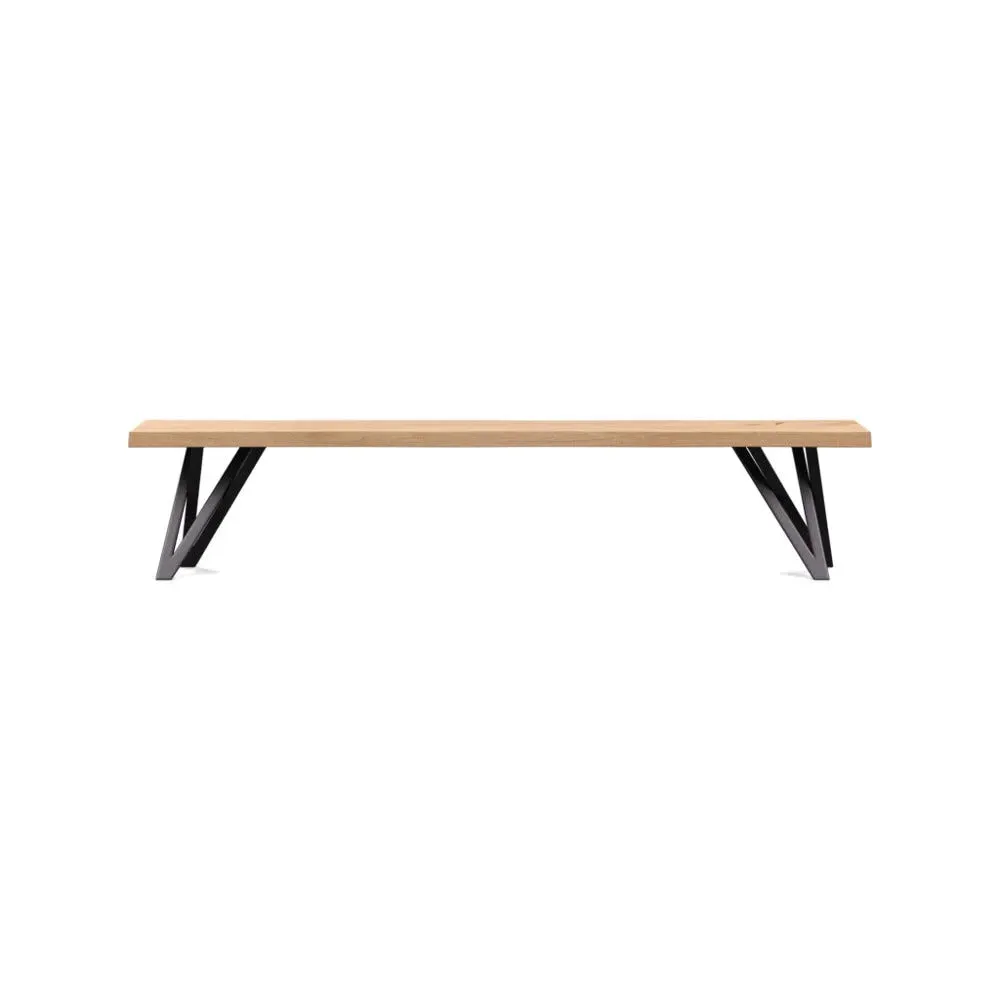 Vienna Bench Natural Edge - Blonde Oak, Oiled