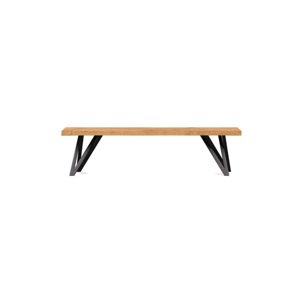 Vienna Bench Natural Edge - Natural Oak, Oiled