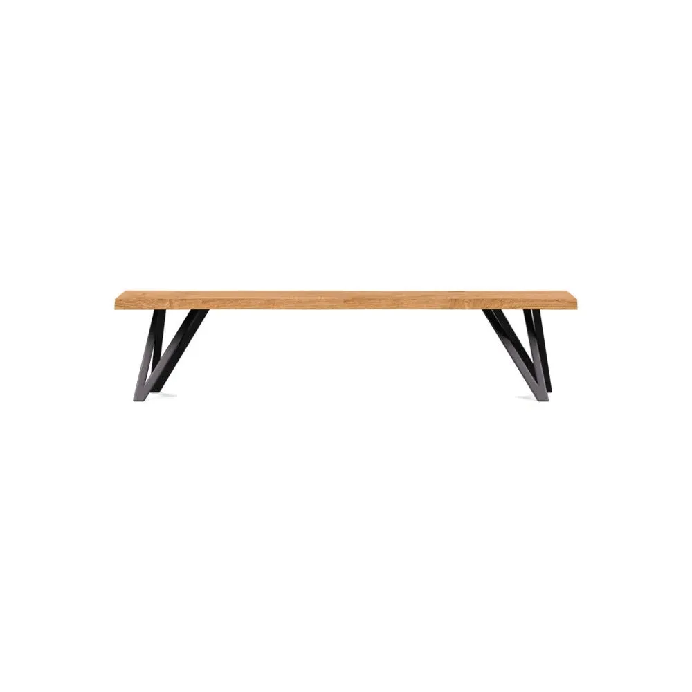 Vienna Bench Natural Edge - Natural Oak, Oiled