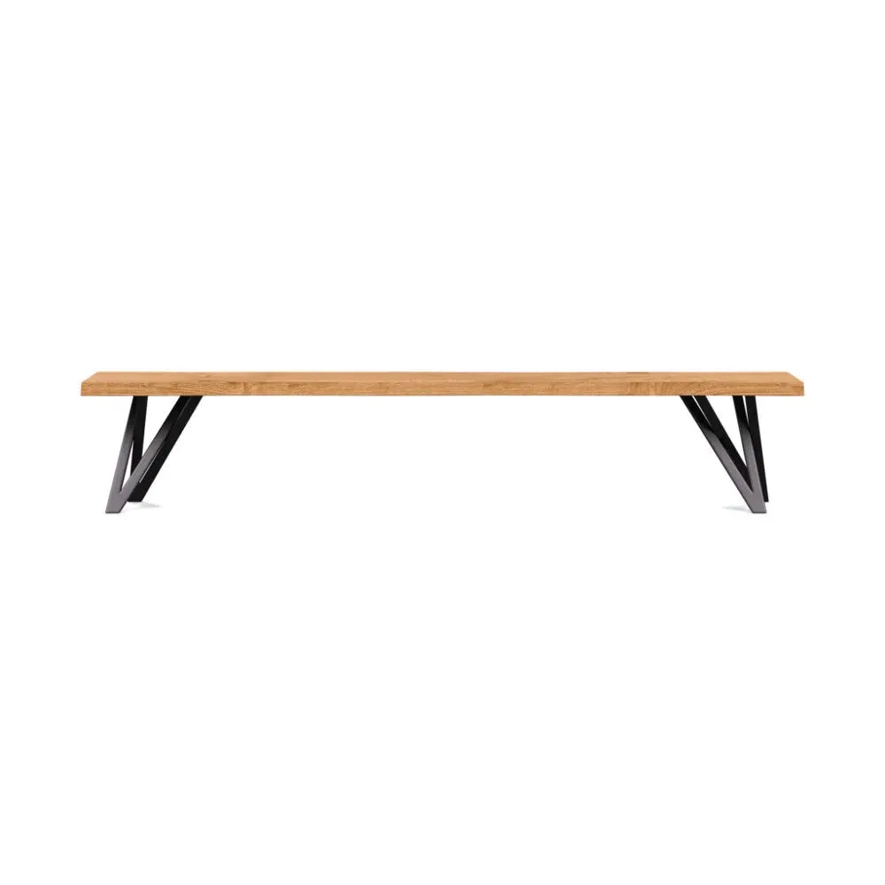 Vienna Bench Natural Edge - Natural Oak, Oiled