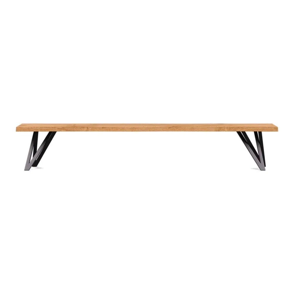 Vienna Bench Natural Edge - Natural Oak, Oiled