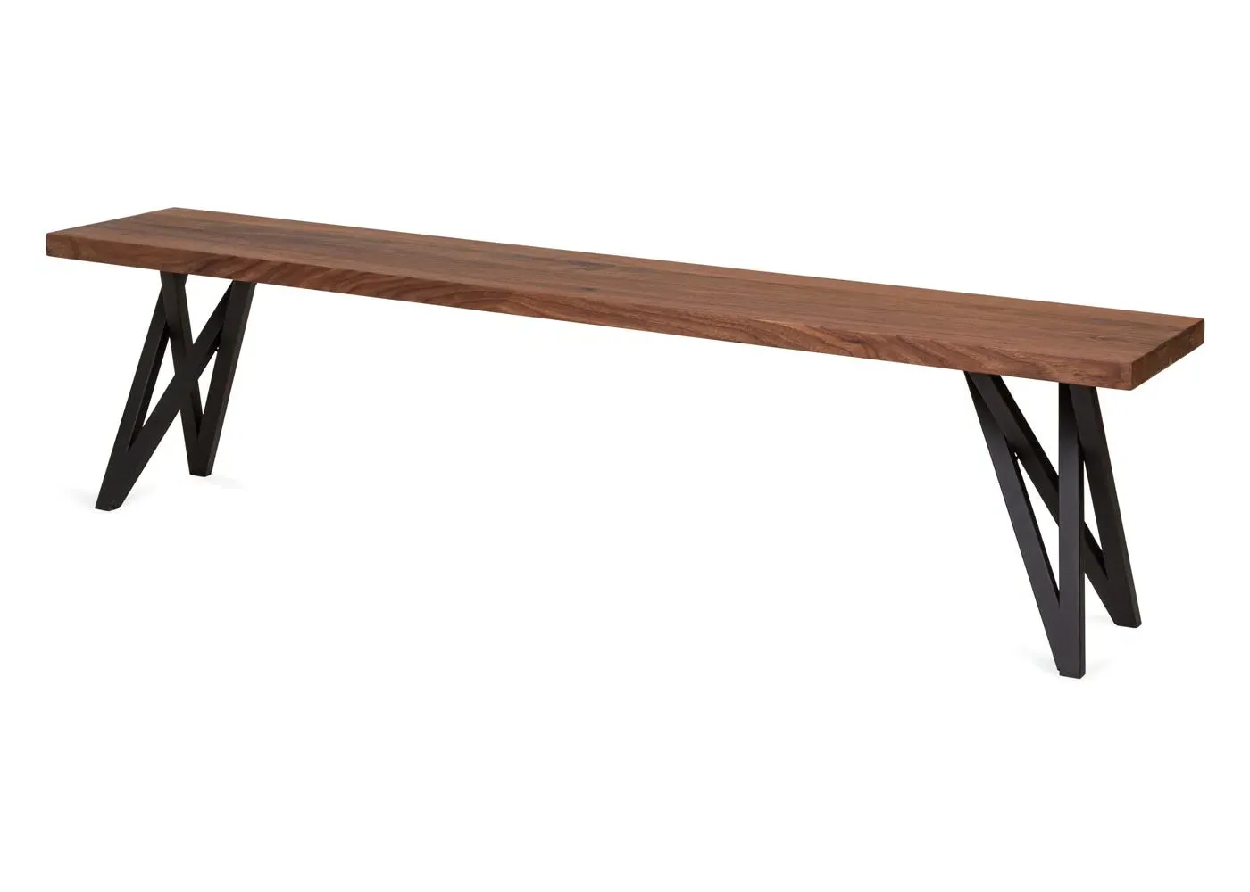 Vienna Bench Natural Edge - Walnut, Oiled