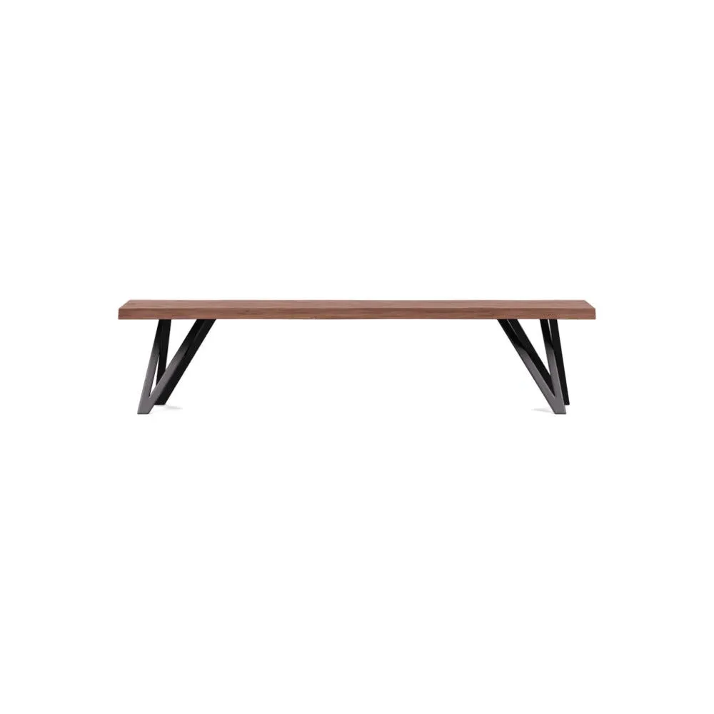 Vienna Bench Natural Edge - Walnut, Oiled