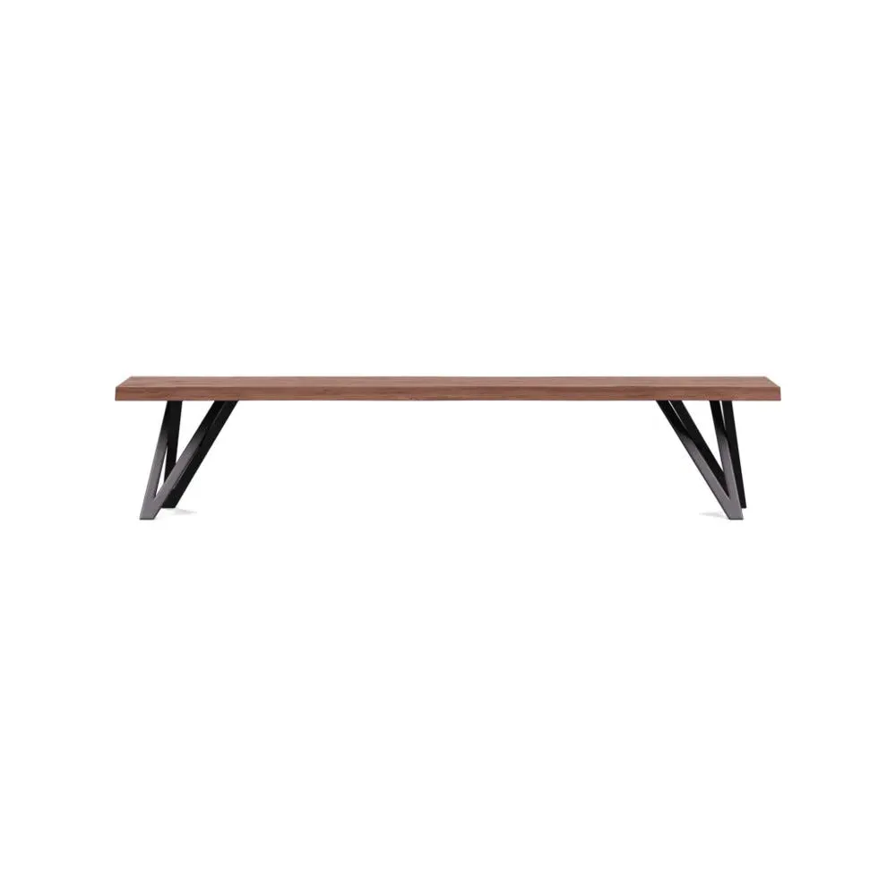 Vienna Bench Natural Edge - Walnut, Oiled