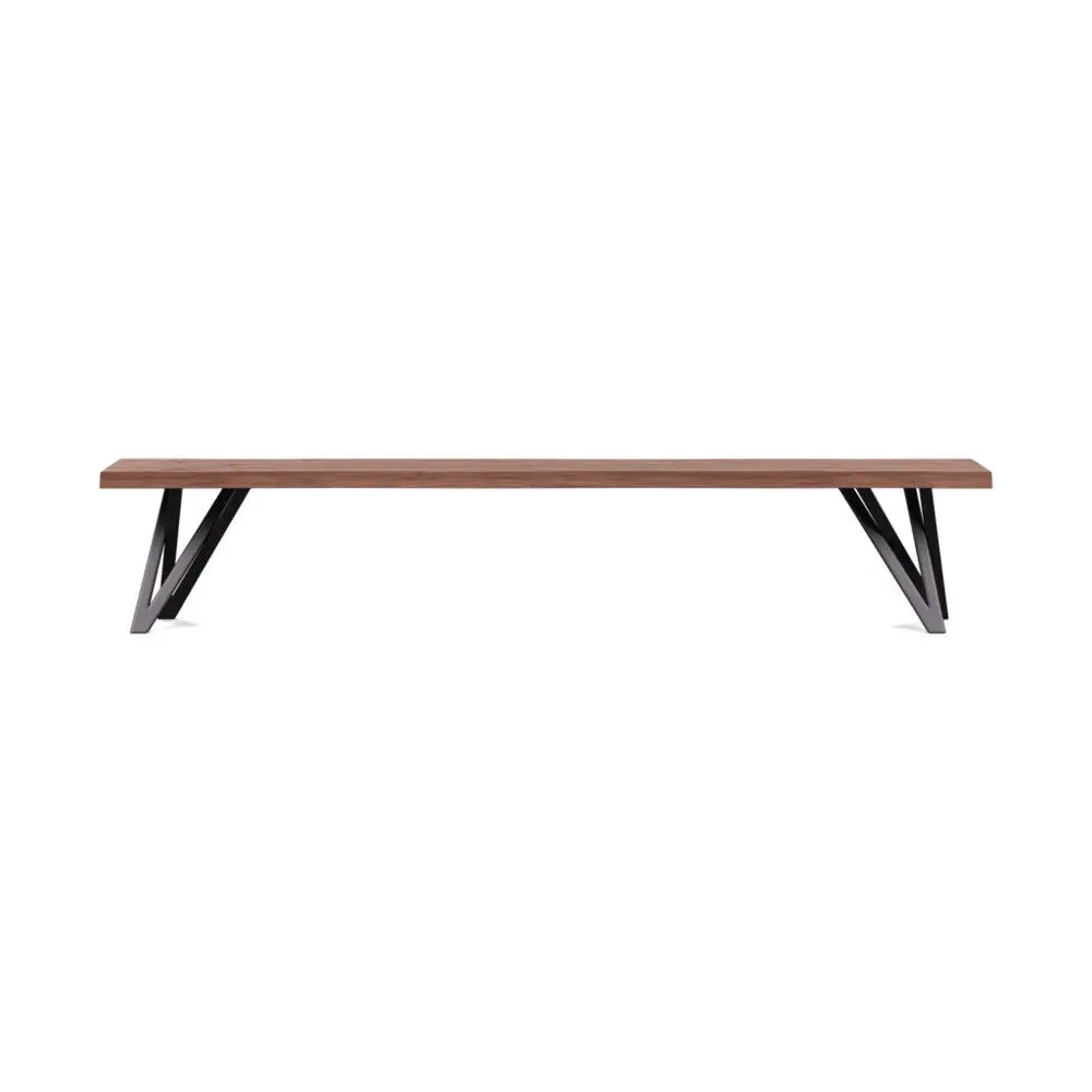 Vienna Bench Natural Edge - Walnut, Oiled