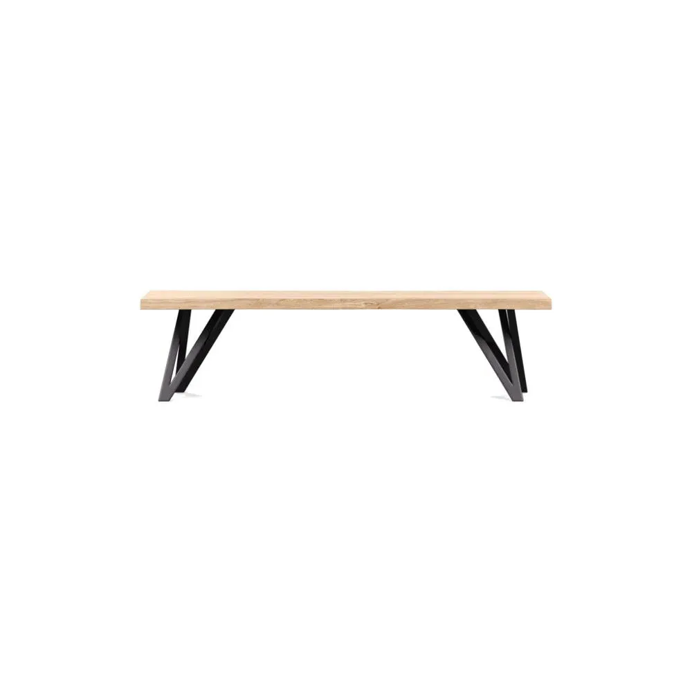 Vienna Bench Natural Edge - White Oak, Oiled