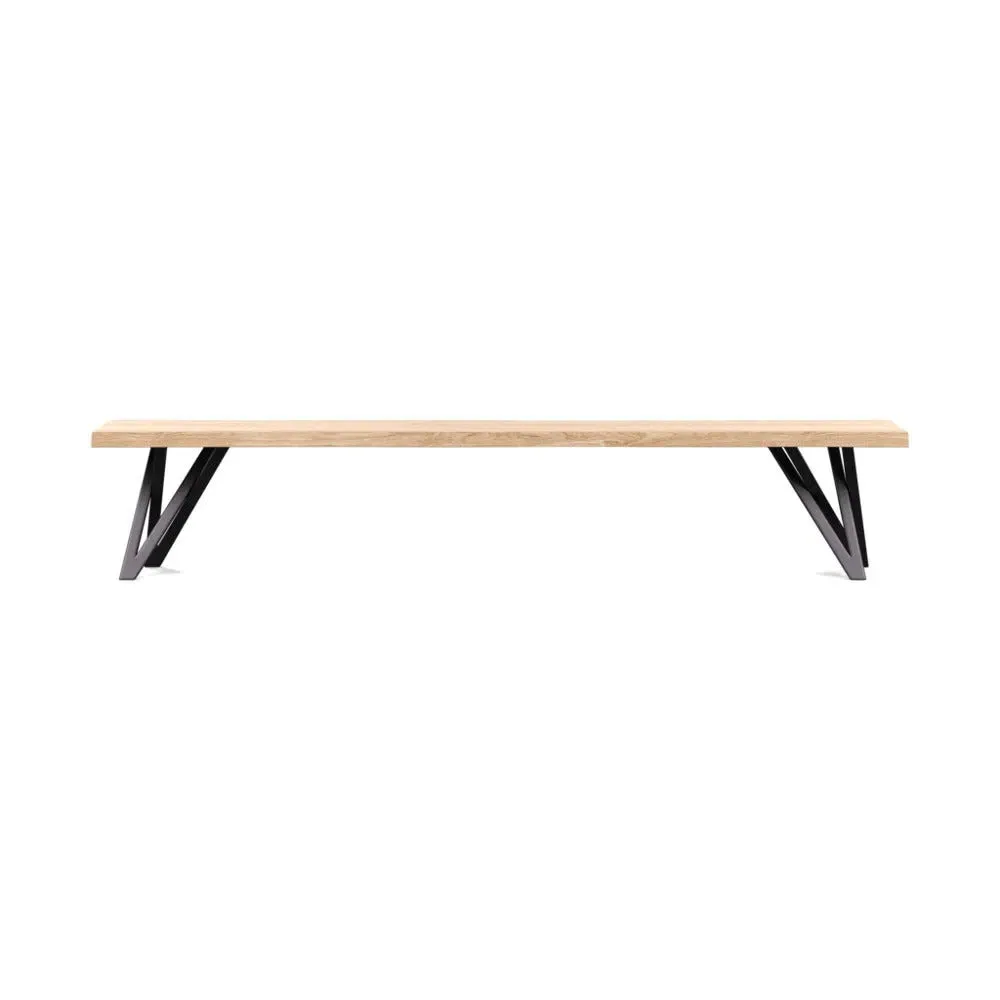 Vienna Bench Natural Edge - White Oak, Oiled