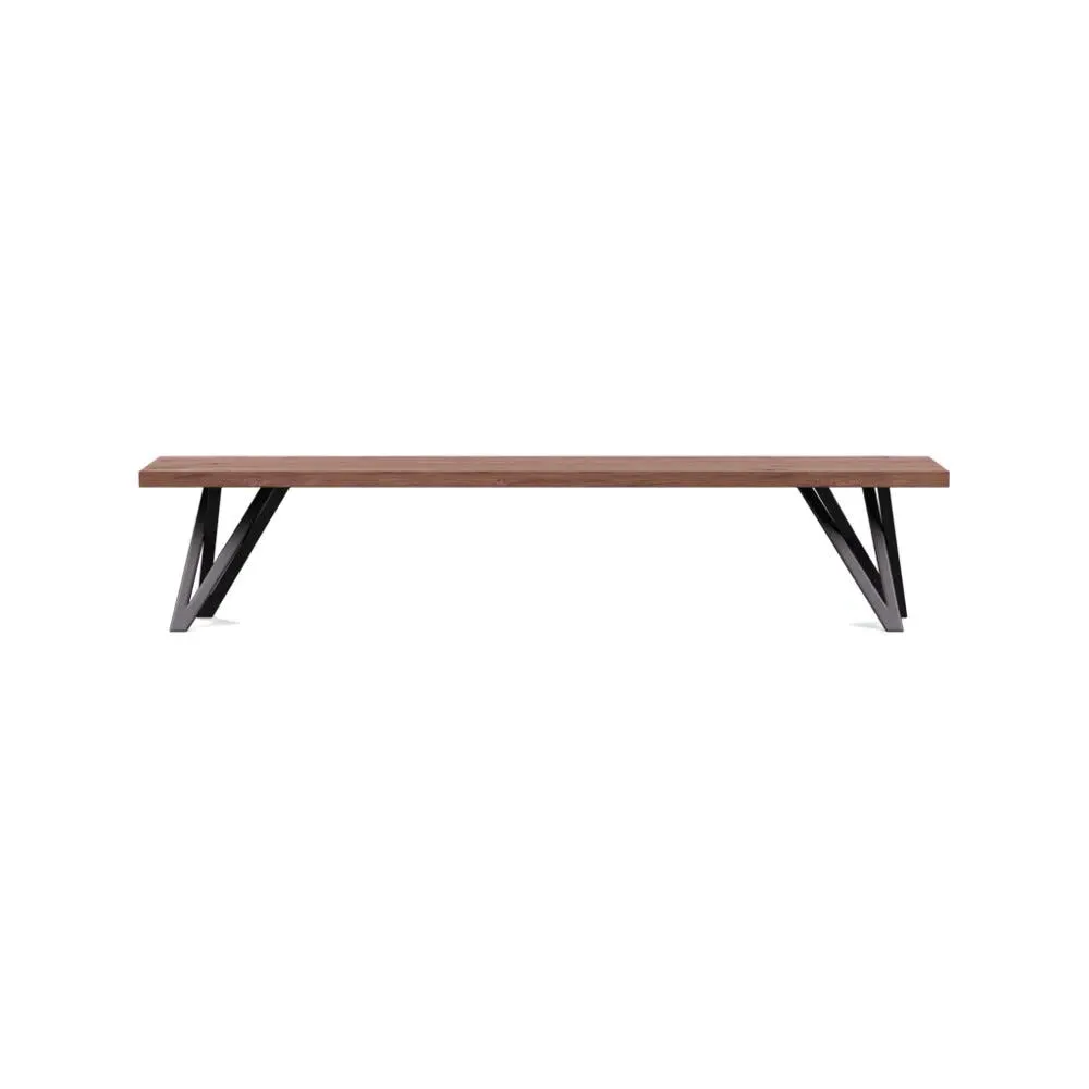 Vienna Bench Straight Edge - Walnut, Oiled