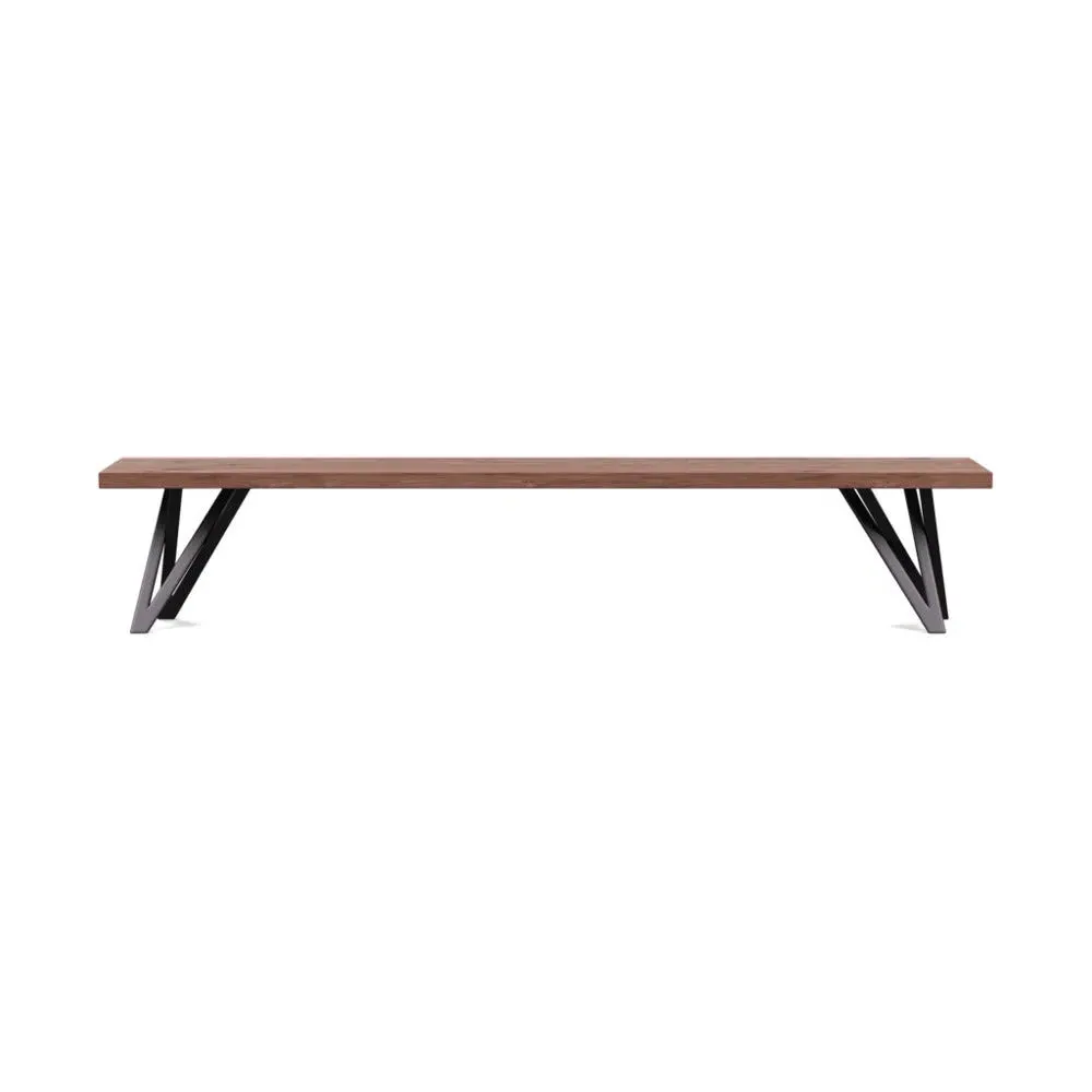 Vienna Bench Straight Edge - Walnut, Oiled