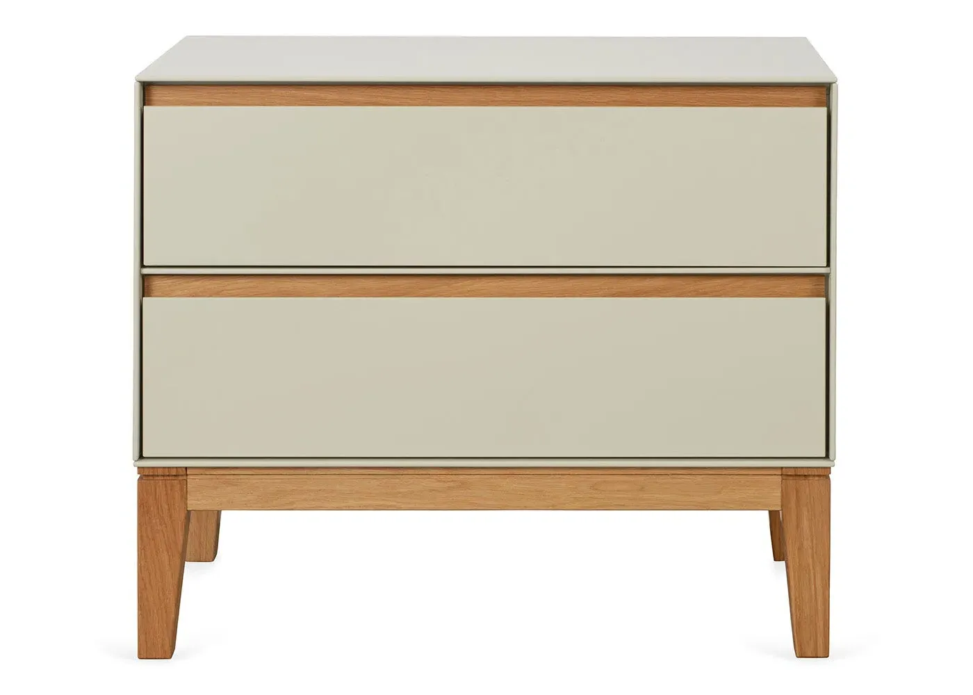Wide Bedside Table - Cashmere, Light Wood image