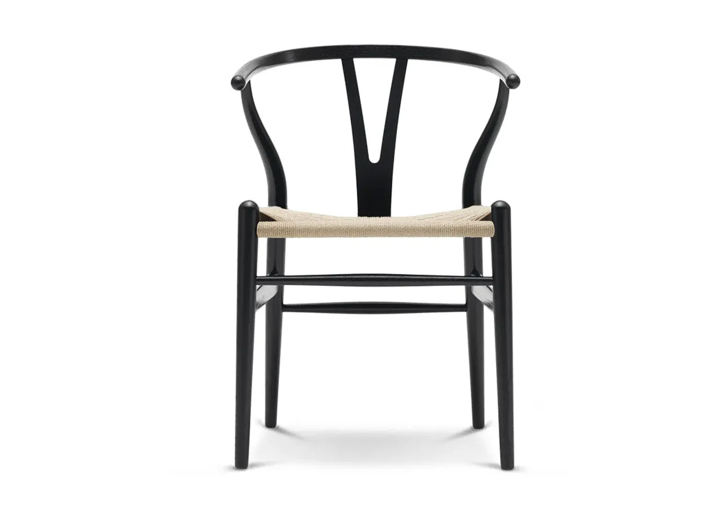 Wishbone Chair with Paper Cord Seat - Black, Ash