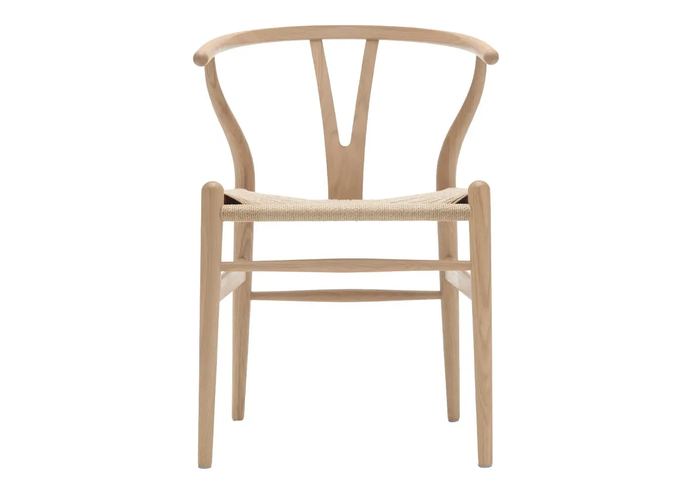 Wishbone Chair with Paper Cord Seat - White, Wood