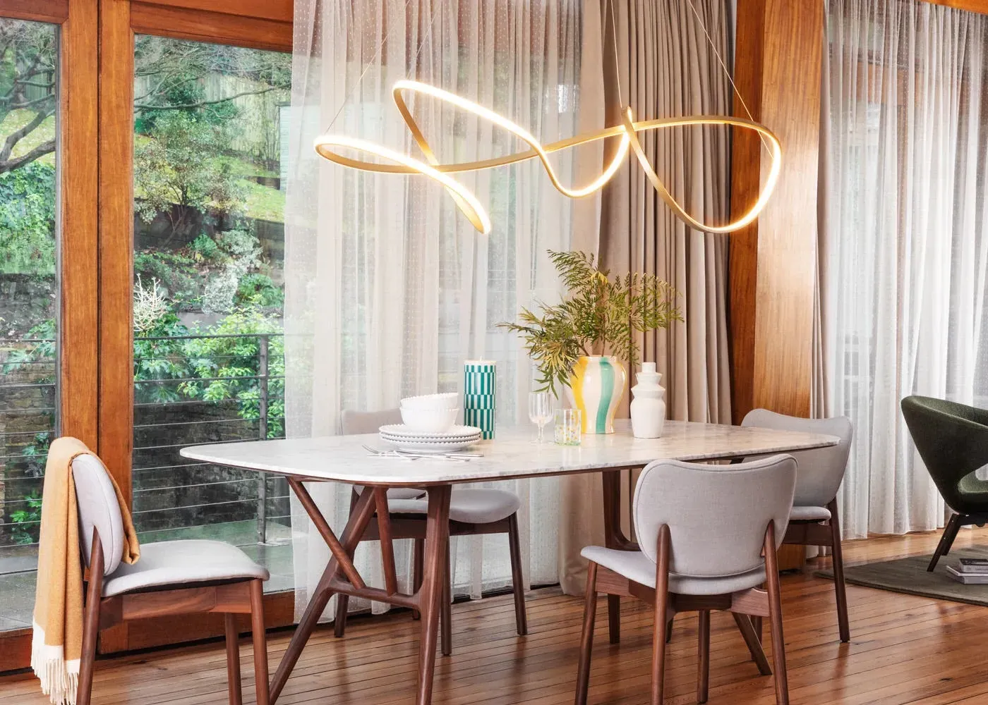 XL LED Ceiling Pendant - Satin Gold