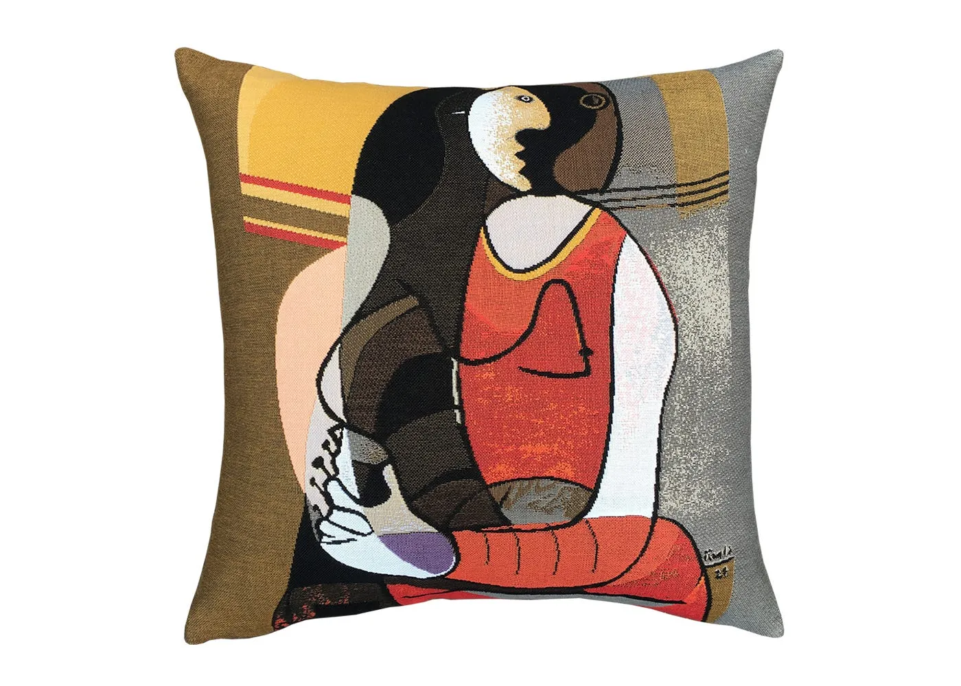 Square Cushion Picasso Art Print - Multi image
