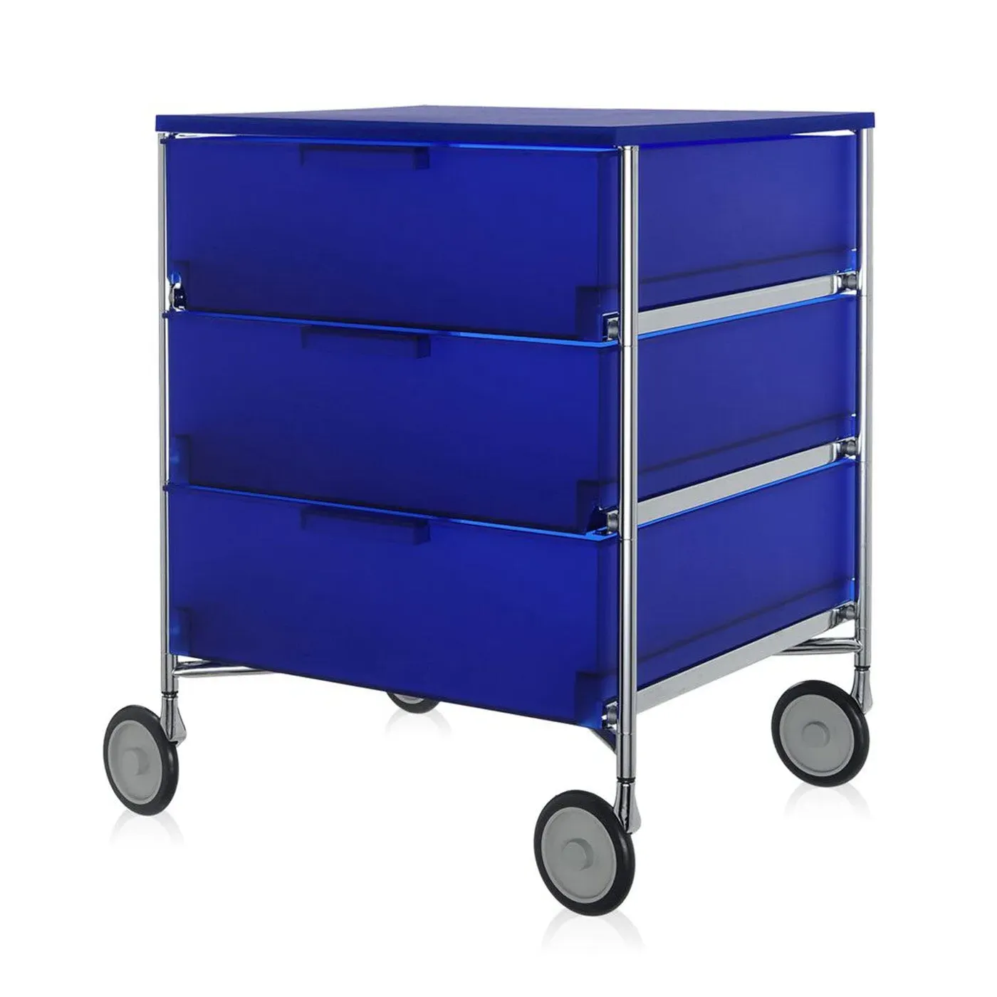 3-Drawer Mobile Storage Unit - Cobalt