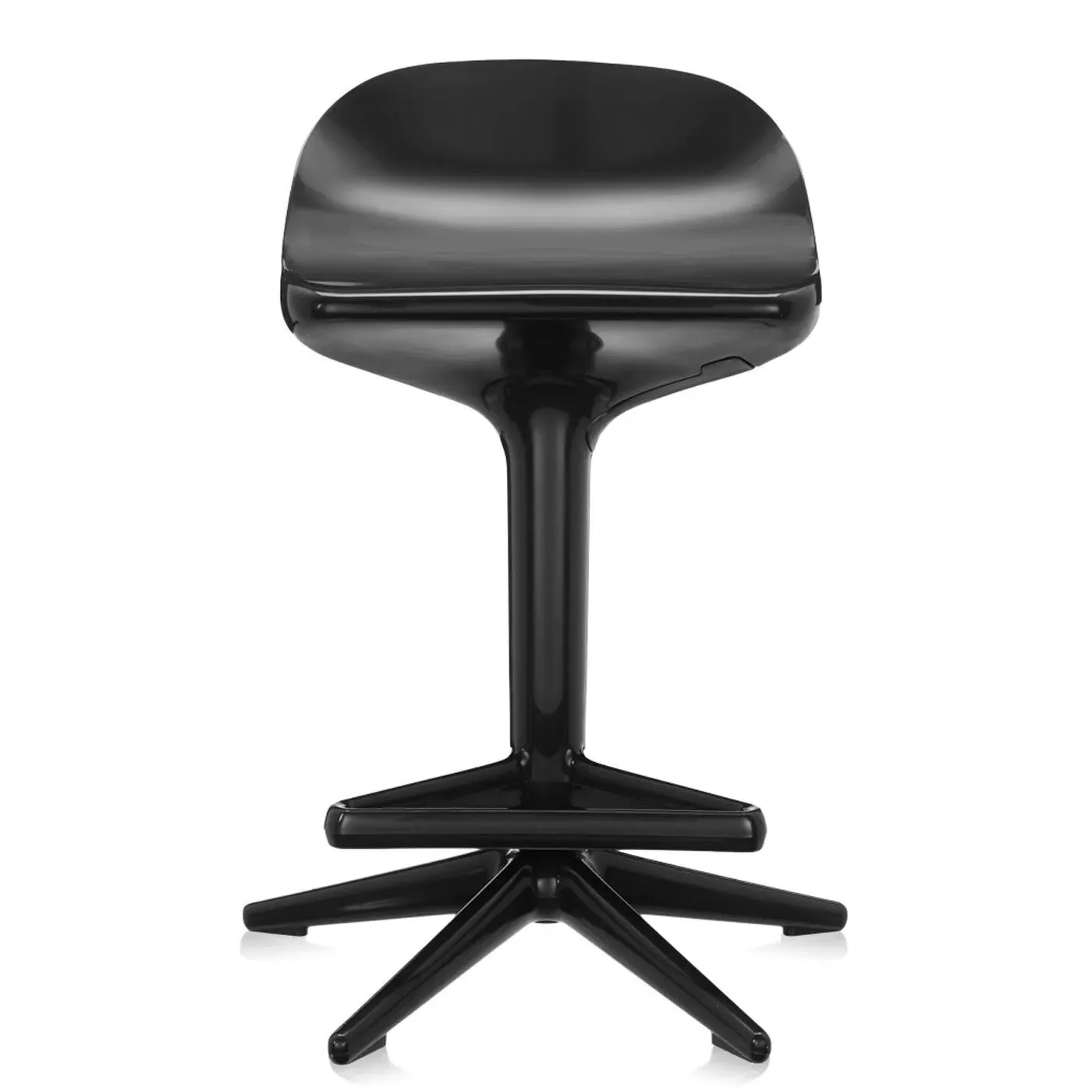 Bar Stool with Gas Lift - Black, Polypropylene