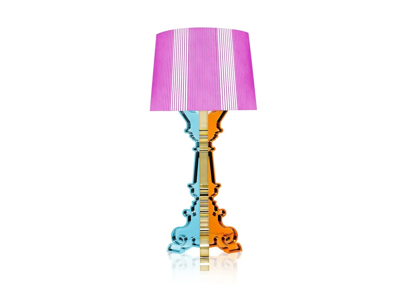 Baroque Table Lamp with Adjustable Shade - Fuchsia