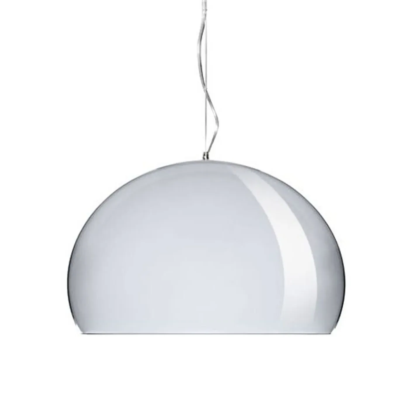 Bulb-Shaped Pendant Light - Chrome, Methacrylate