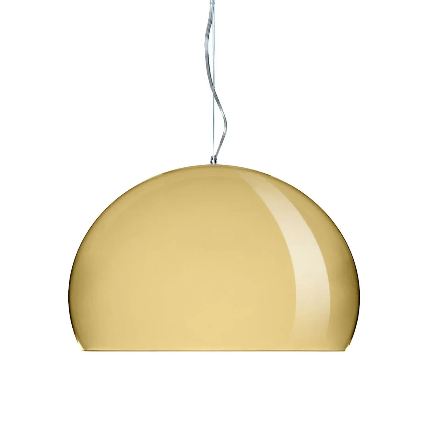 Bulb-Shaped Pendant Light - Gold, Methacrylate