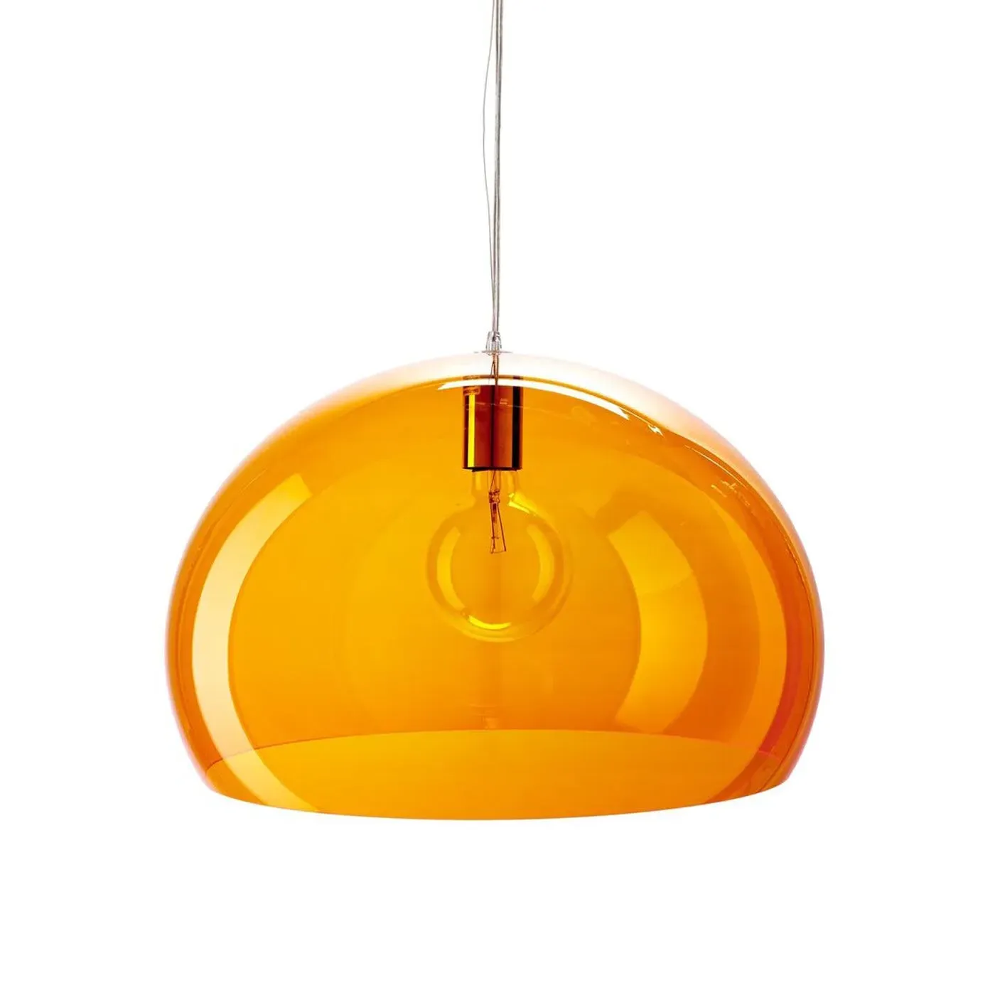 Bulb-Shaped Pendant Light - Orange, Methacrylate