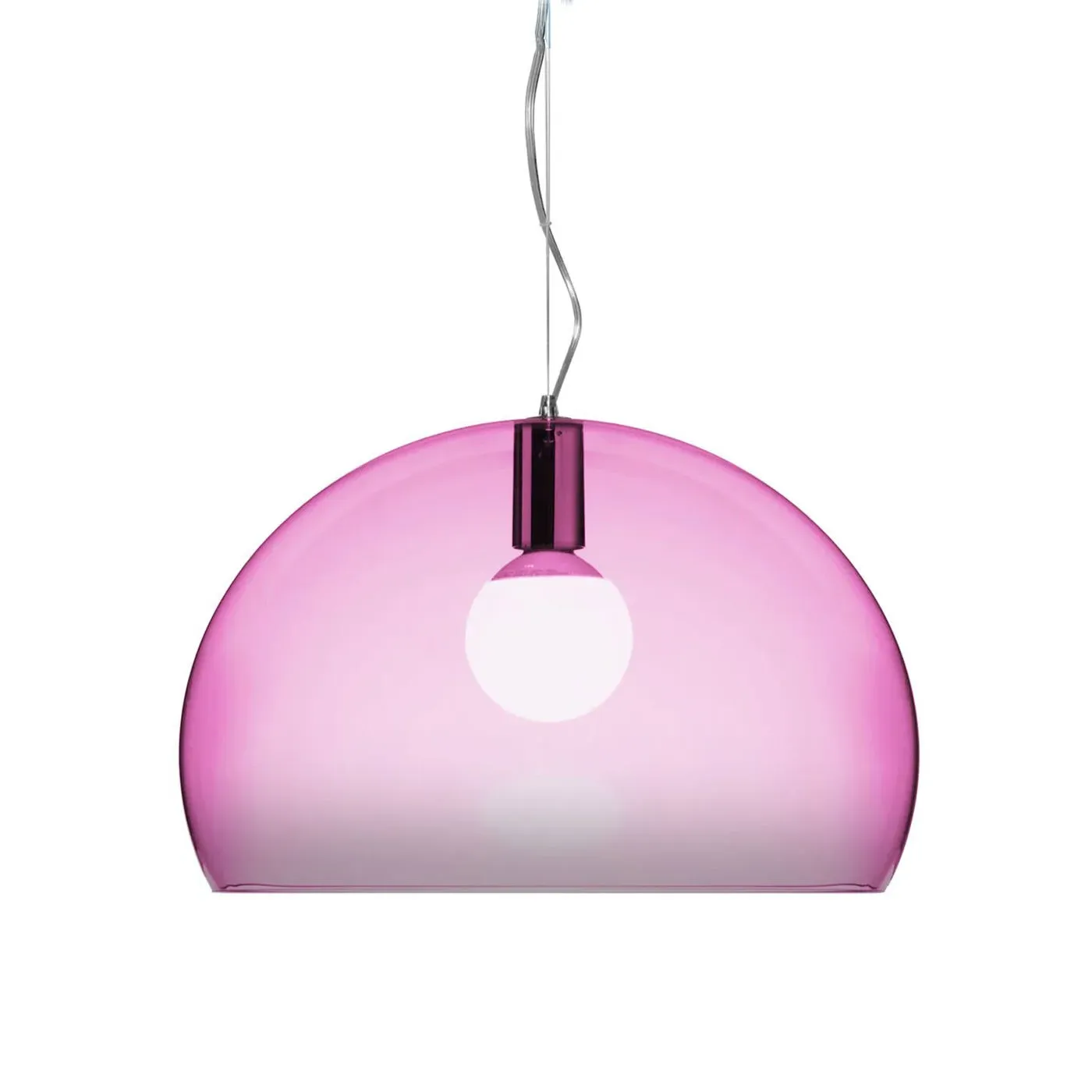 Bulb-Shaped Pendant Light - Pink, Methacrylate