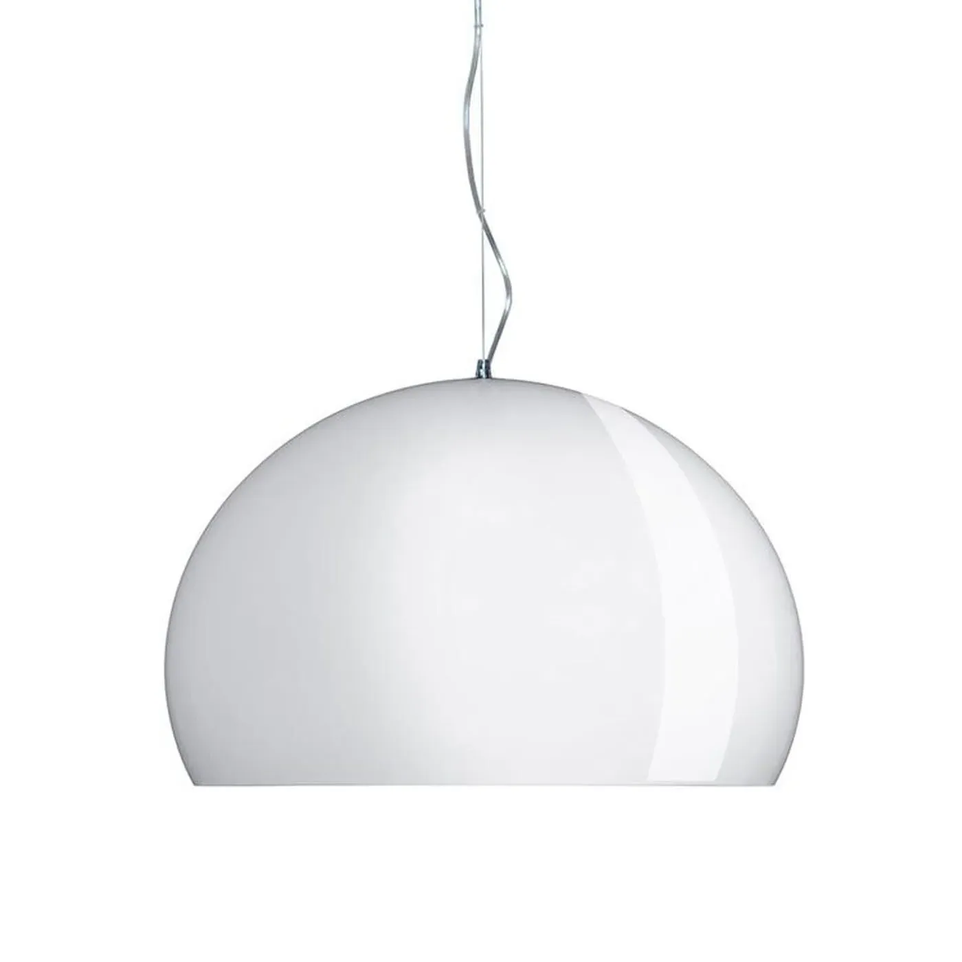 Bulb-Shaped Pendant Light - White, Methacrylate