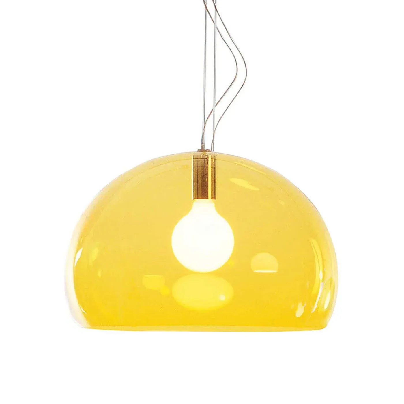 Bulb-Shaped Pendant Light - Yellow, Methacrylate